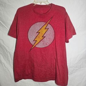 The flash red superhero retro faded tee